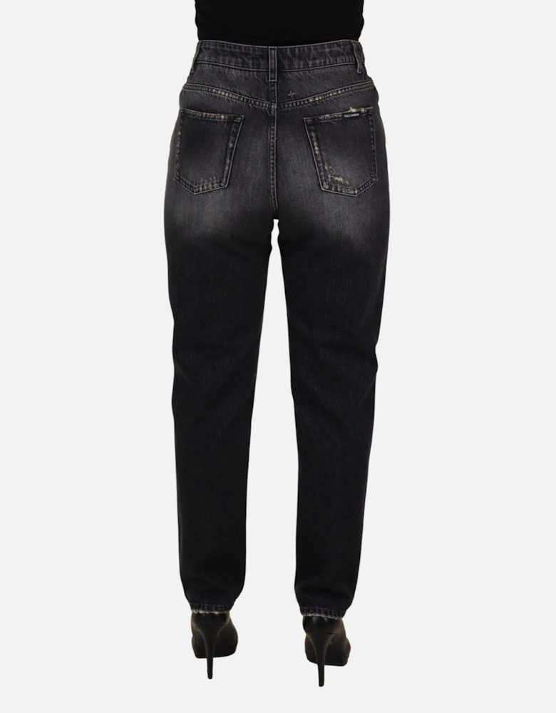 Dolce Gabbana Distressed Jeans Ripped Jeans Women - Black Jeans