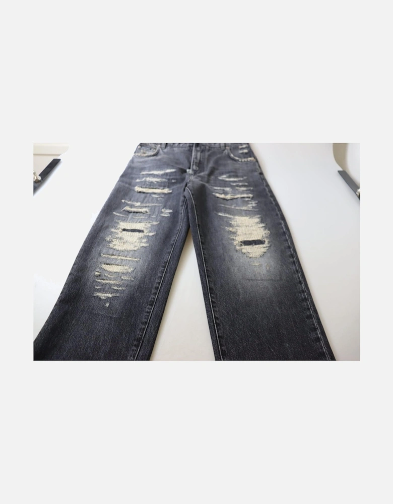 Dolce Gabbana Distressed Jeans Ripped Jeans Women - Black Jeans