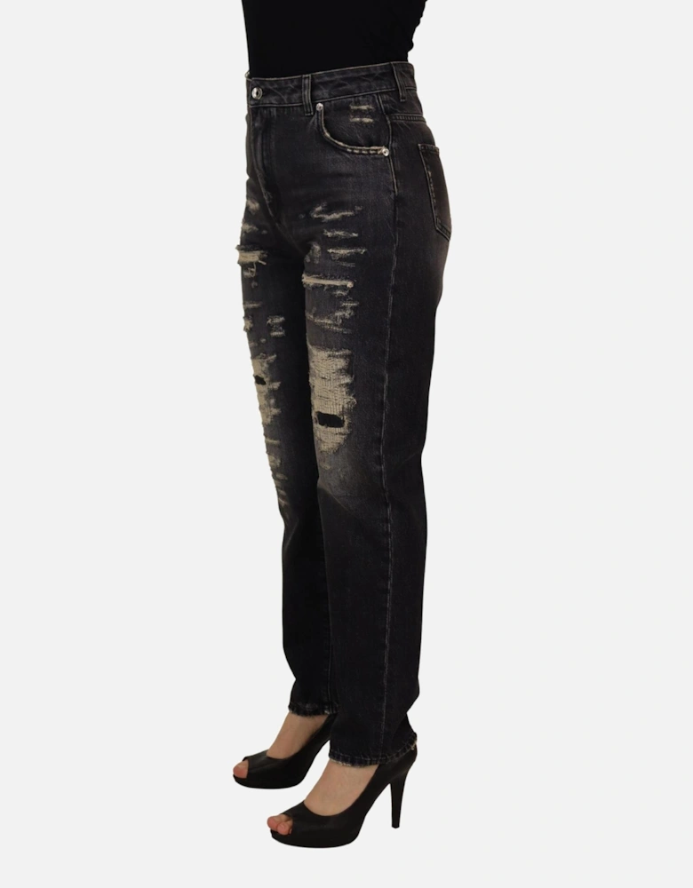 Dolce Gabbana Distressed Jeans Ripped Jeans Women - Black Jeans