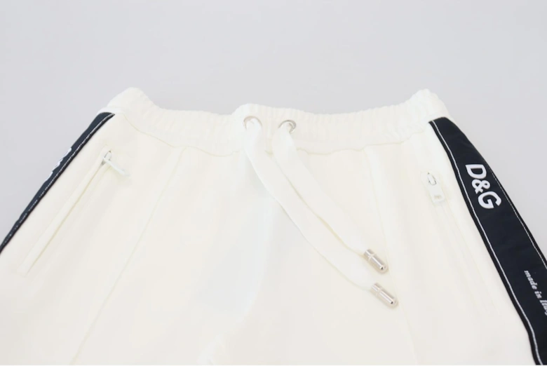 Casual Track Pants Side Stripe Style Women - White Jeans