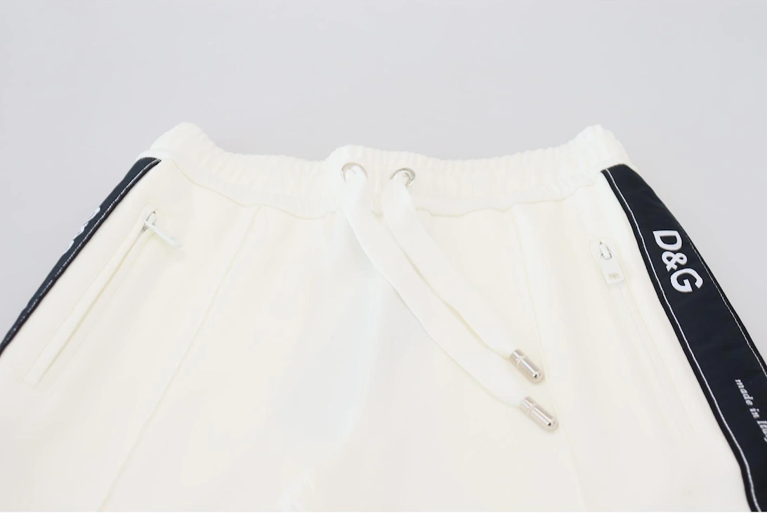 Casual Track Pants Side Stripe Style Women - White Jeans