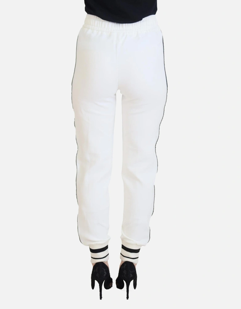 Casual Track Pants Side Stripe Style Women - White Jeans