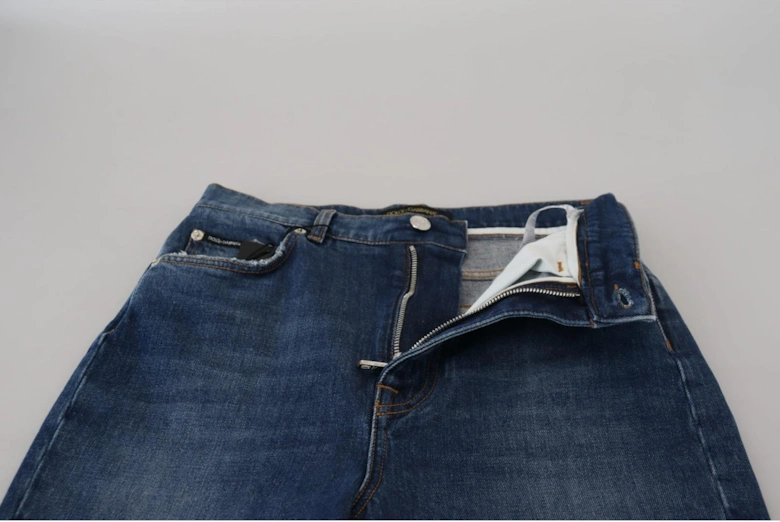High Waisted Skinny Jeans Mid Wash Women - Blue Jeans