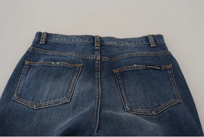 High Waisted Skinny Jeans Mid Wash Women - Blue Jeans