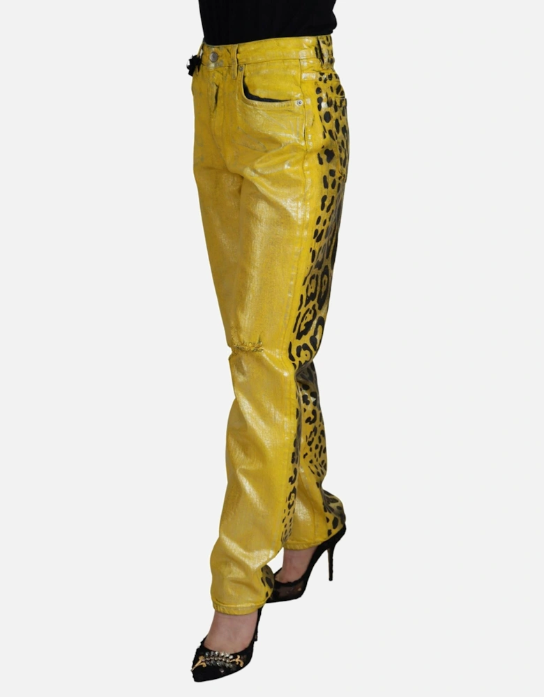 Dolce Gabbana Metallic Gold Jeans Women - Yellow Jeans