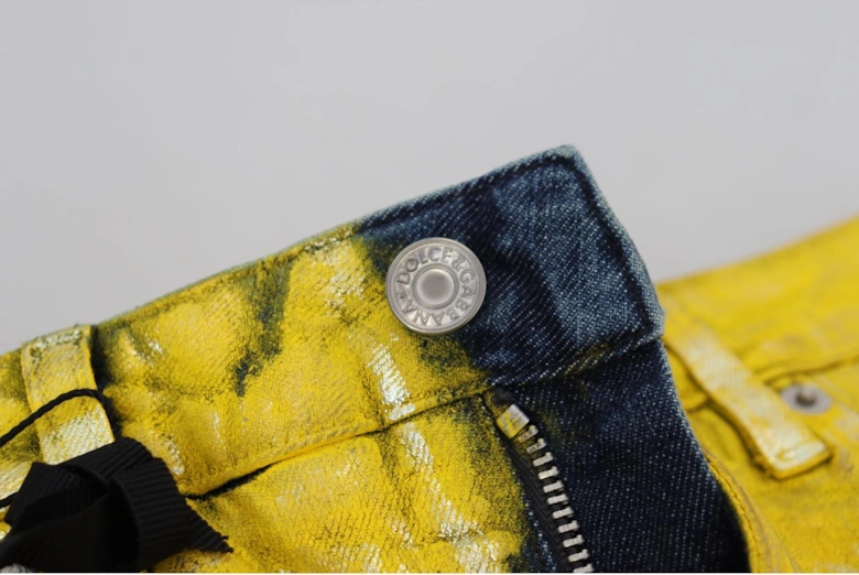 Dolce Gabbana Metallic Gold Jeans Women - Yellow Jeans