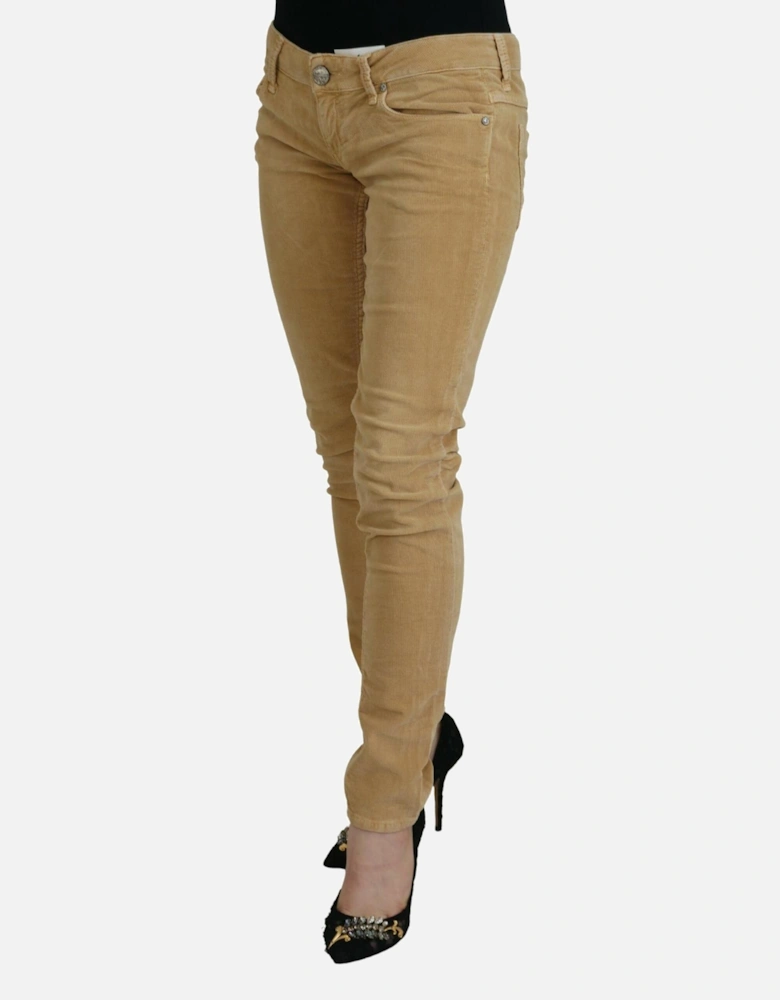 Corduroy Skinny Jeans Women - Brown Jeans