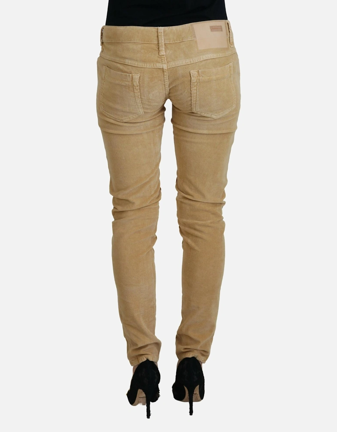 Corduroy Skinny Jeans Women - Brown Jeans
