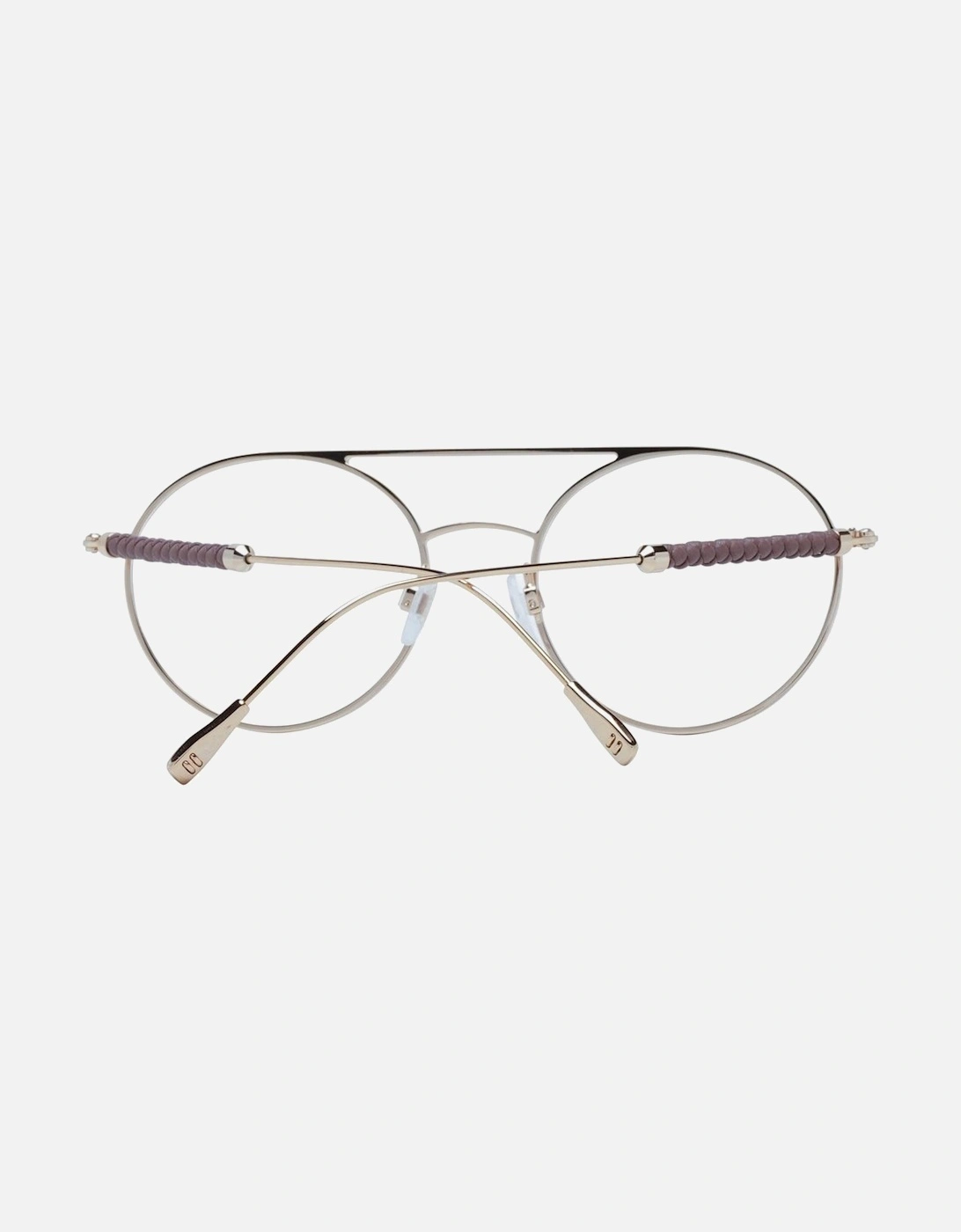 Brown Aviator Demo Glasses with Metal Frame for Women