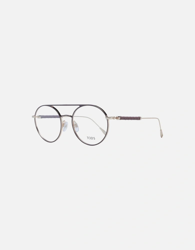 Brown Aviator Demo Glasses with Metal Frame for Women