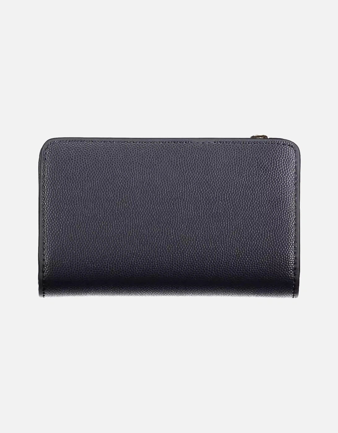 4 Compartment Wallet with Double Card Spaces and Logo Women - Blue