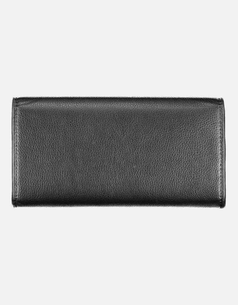 Tri-fold Wallet with Three Compartments and Coin Purse. Women - Black