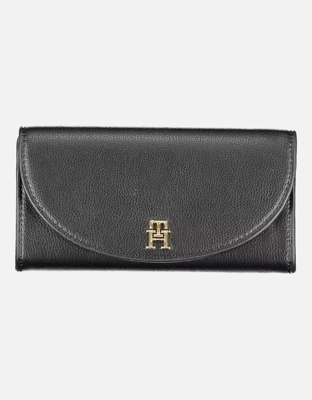 Tri-fold Wallet with Three Compartments and Coin Purse. Women - Black, 4 of 3