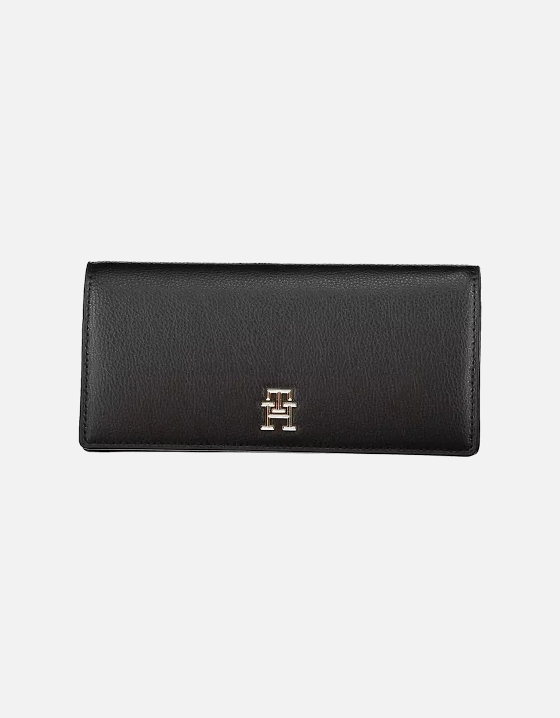Double-Spaced Card Wallet with Zip and Automatic Closure Women - Black, 4 of 3