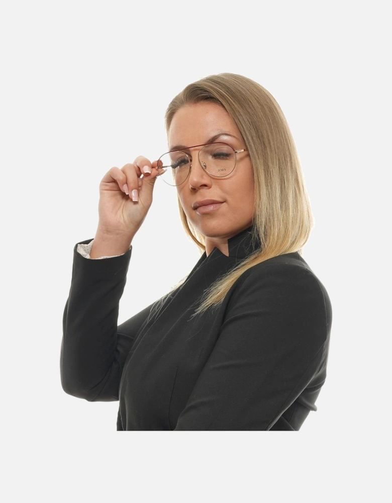 Aviator Eyeglasses Metal Frame Women - Red
