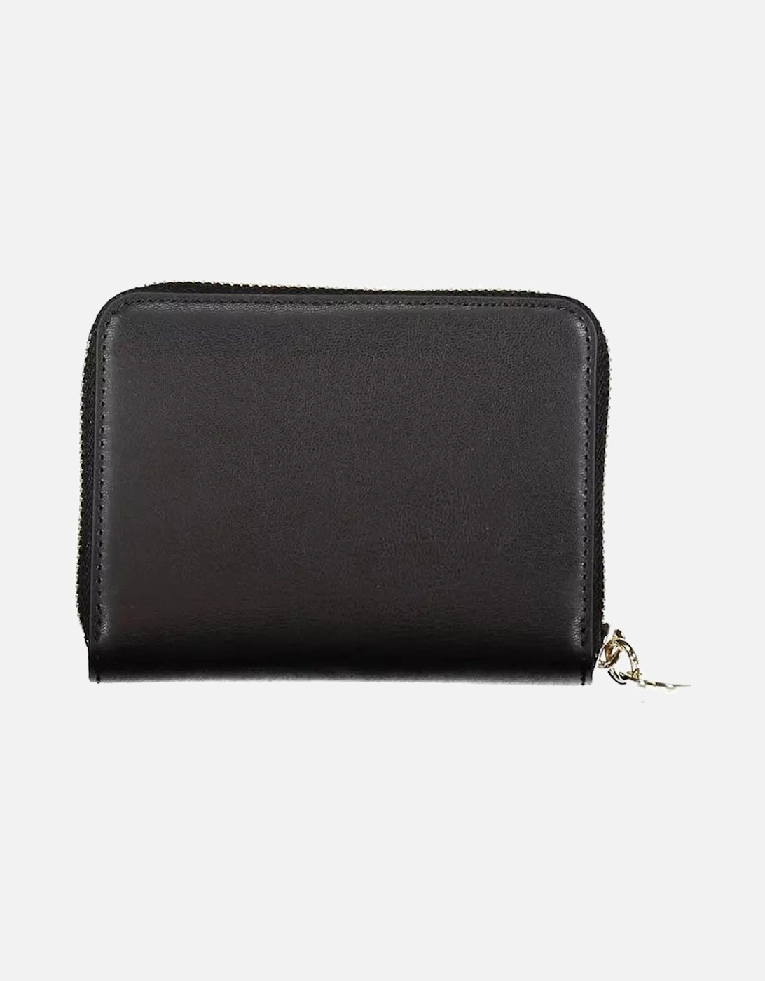 Zip Closure Wallet with 4 Compartments and Coin Purse Women - Black