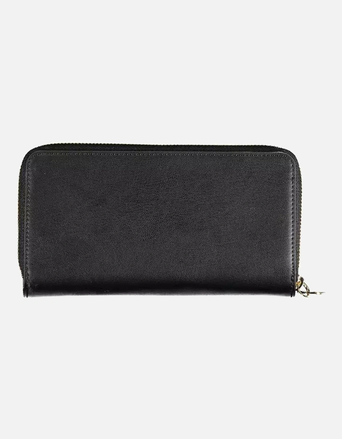 Double-Spaced Wallet with Zip and Automatic Closure Women - Black