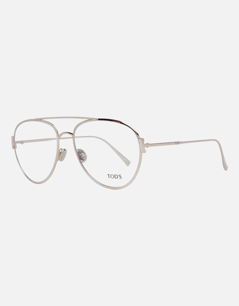Aviator eyeglasses Rose gold metal frames Women