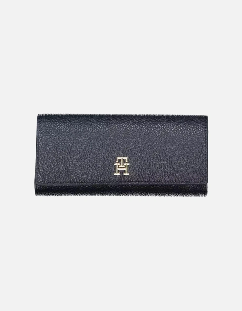 Double Card Slot Wallet with Phone Compartment Women - Blue