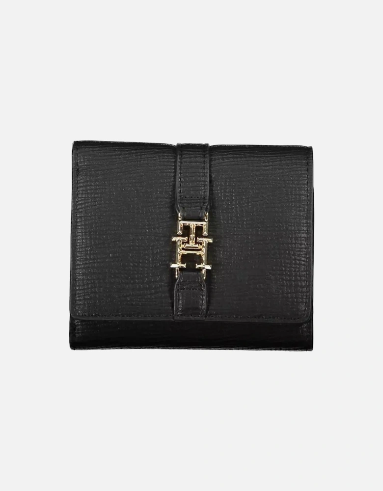 Triple Compartment Wallet with Contrasting Details and Logo Women -