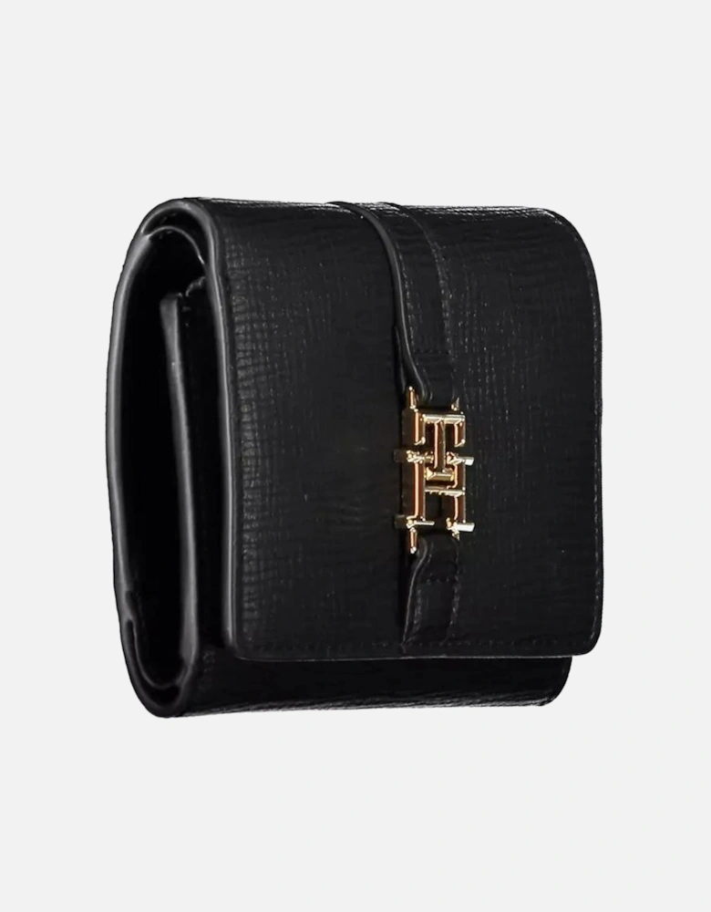 Triple Compartment Wallet with Contrasting Details and Logo Women -