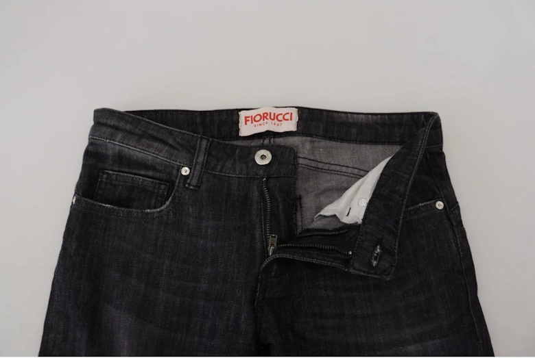 Low Waist Skinny Jeans with Zipper Closure Women - Black Jeans