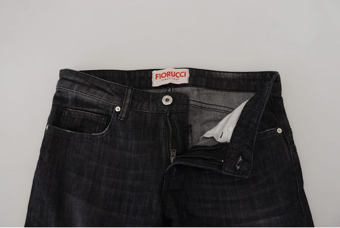 Low Waist Skinny Jeans with Zipper Closure Women - Black Jeans