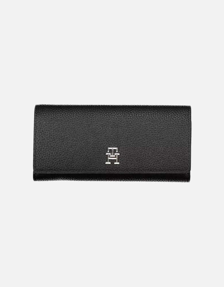 Double card slots wallet with phone compartment and logo Women - Black