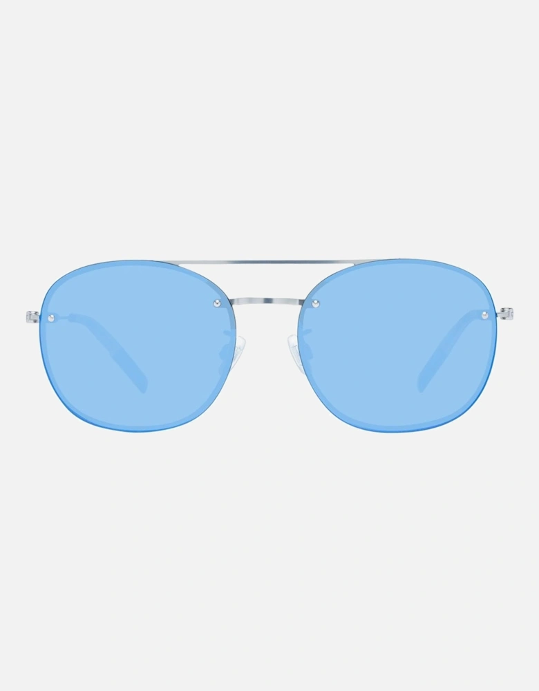 Blue Round Sunglasses with 100% UV Protection Unisex