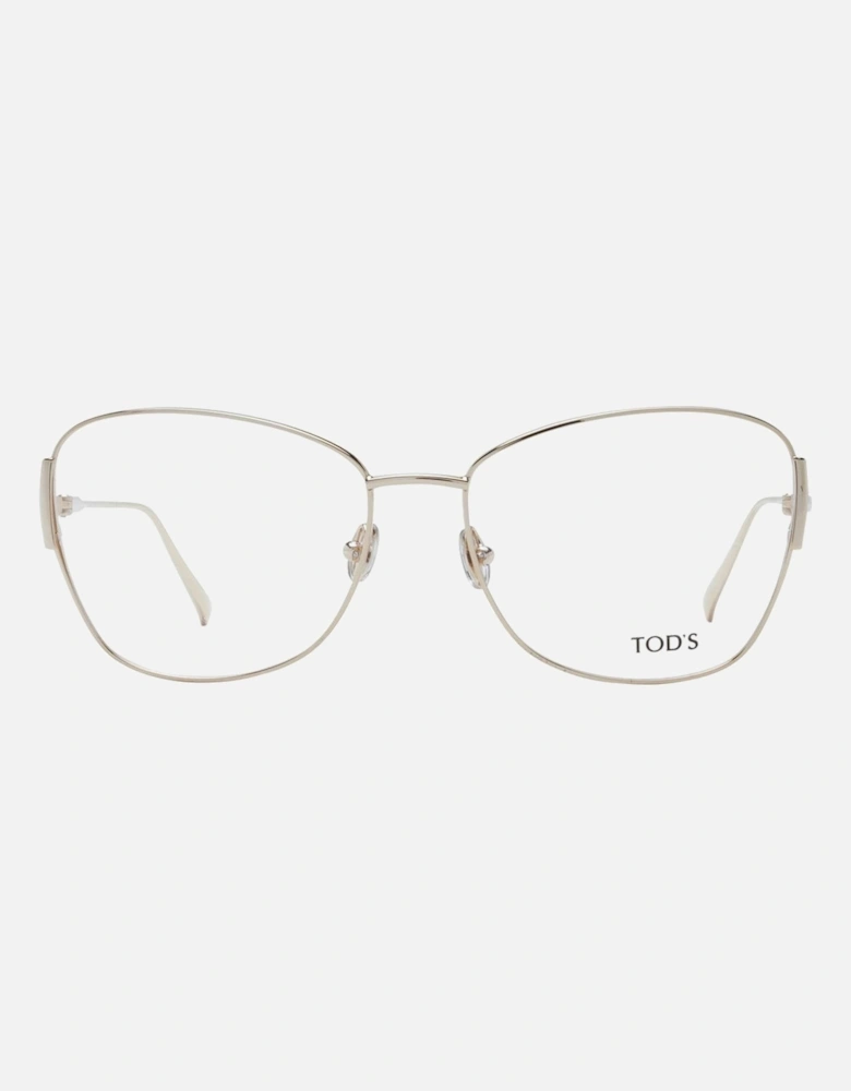 Gold Metal Butterfly Frame Glasses with Demo Lenses Women
