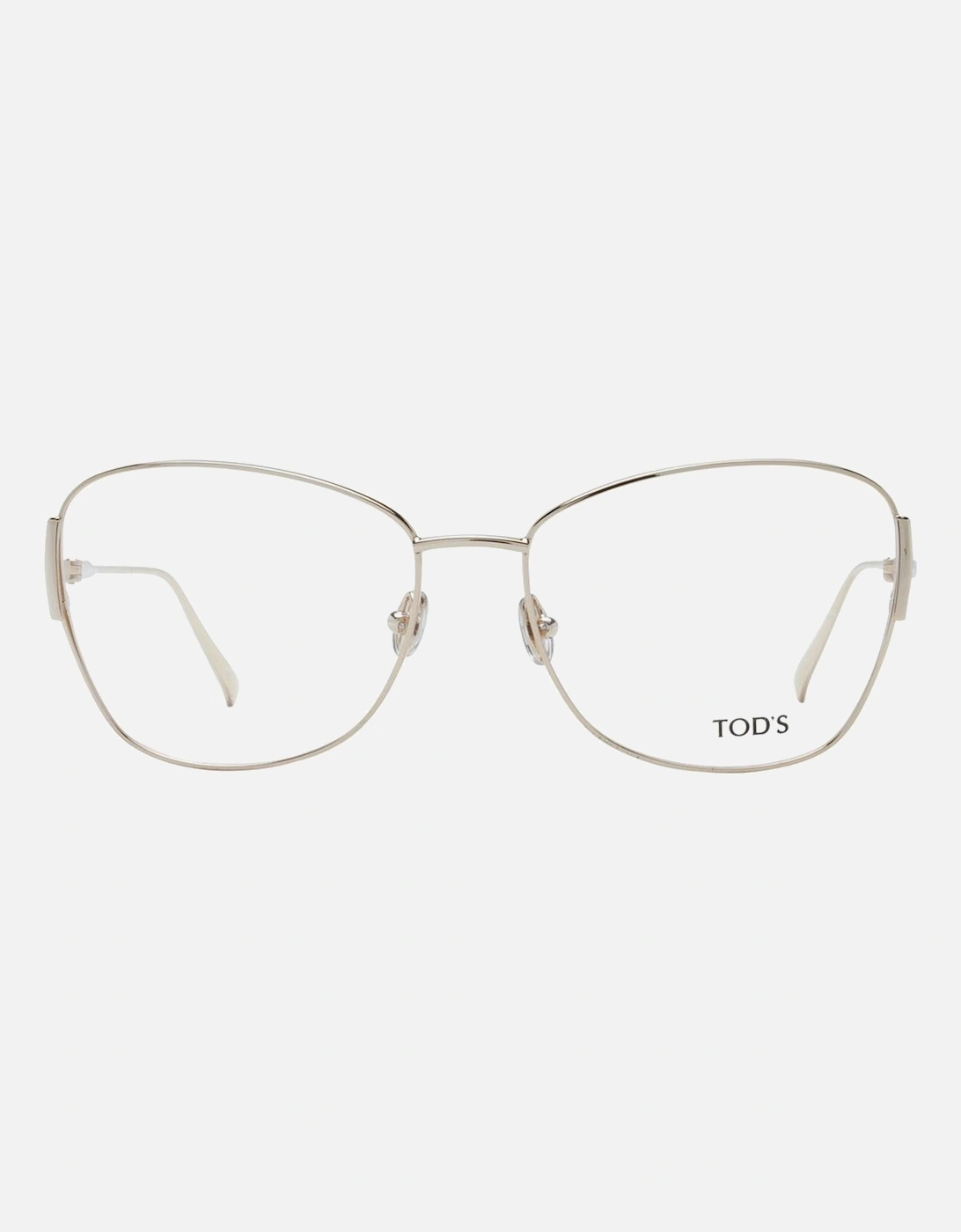 Gold Metal Butterfly Frame Glasses with Demo Lenses Women