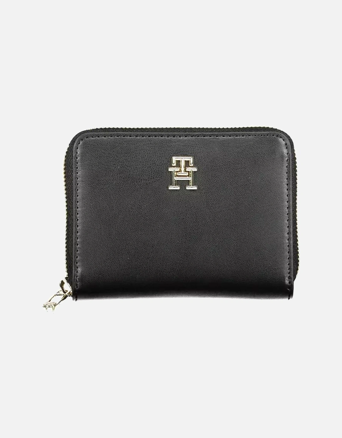 Contrasting Wallet with 5 Compartments and Zip Closure. Women - Black, 4 of 3