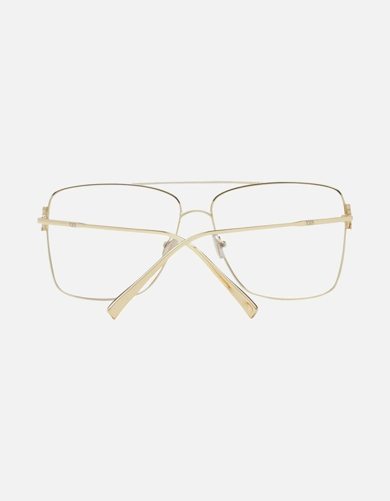 Gold Aviator Glasses with Demo Lenses and Branded Case. Women Frames