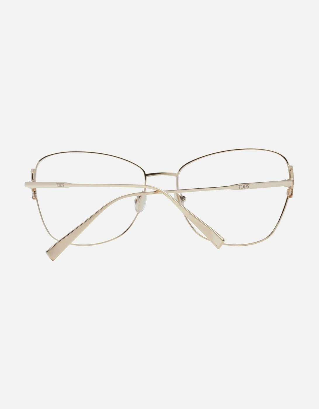Gold Metal Butterfly Frame Glasses with Demo Lenses Women