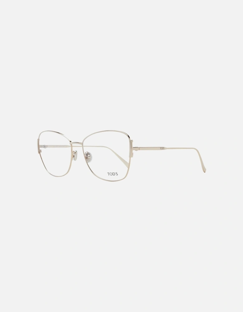 Gold Metal Butterfly Frame Glasses with Demo Lenses Women