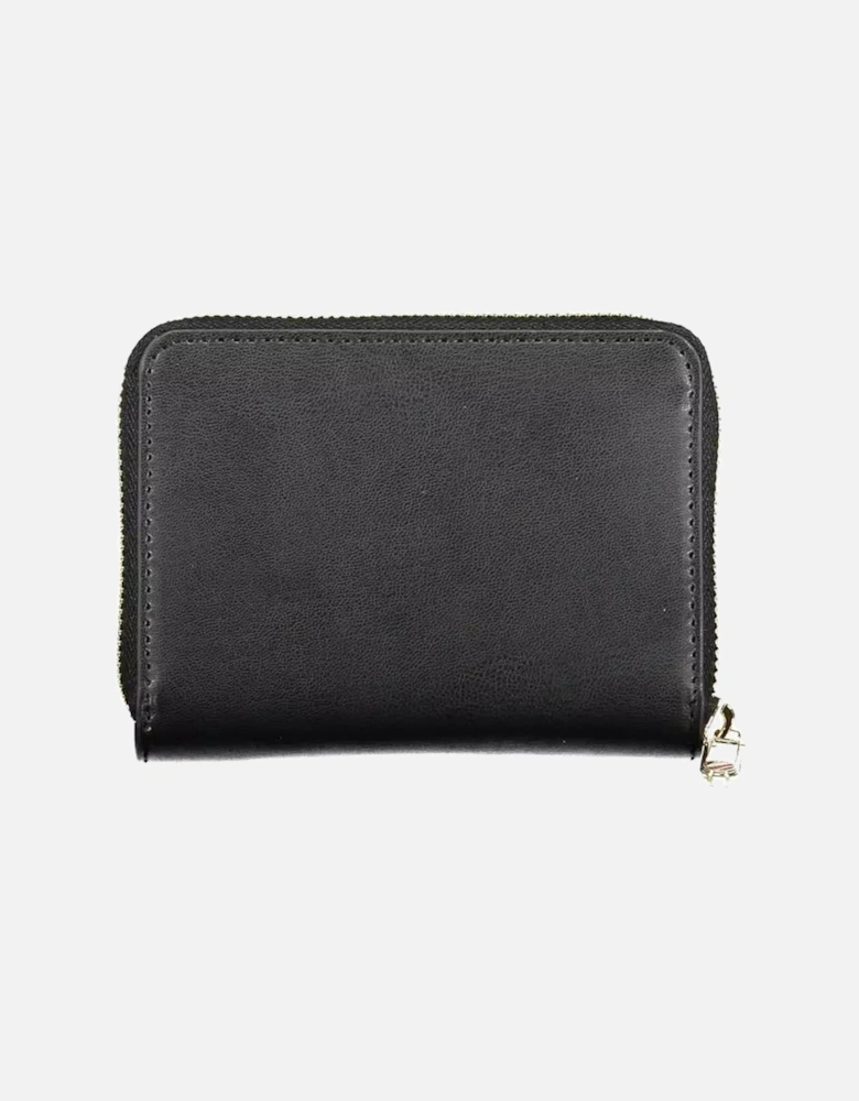 Contrasting Wallet with 5 Compartments and Zip Closure. Women - Black