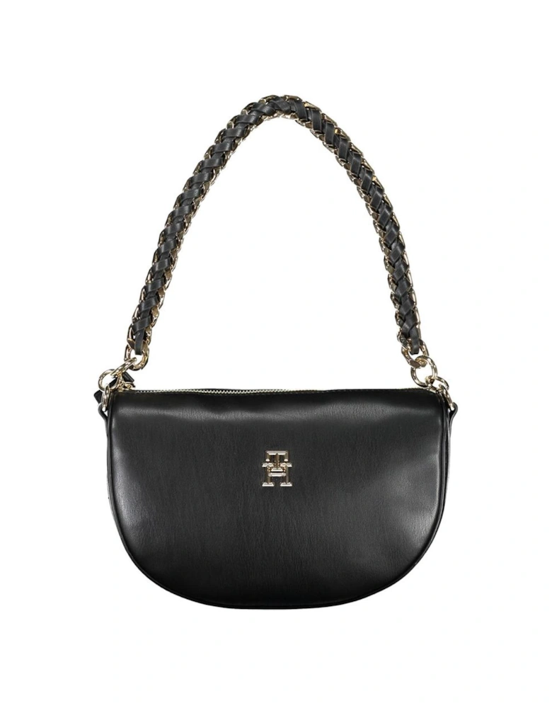 Contrast Detail Logo Bag Women - Black Handbags