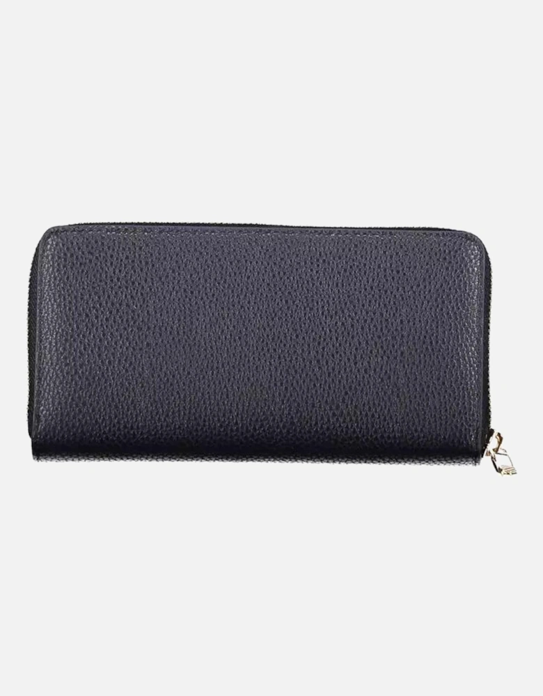 Multi-Compartment Zip Wallet with Logo Women - Blue