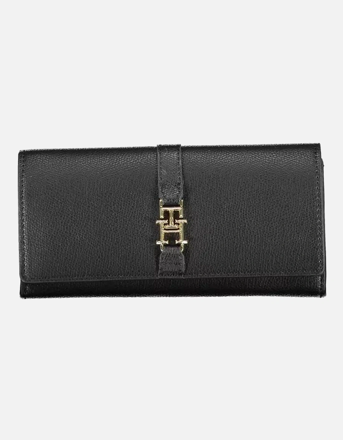 Tommy Hilfiger Women's Black Three-Compartment Wallet With Coin Purse And Contrasting Details - Size: One Size