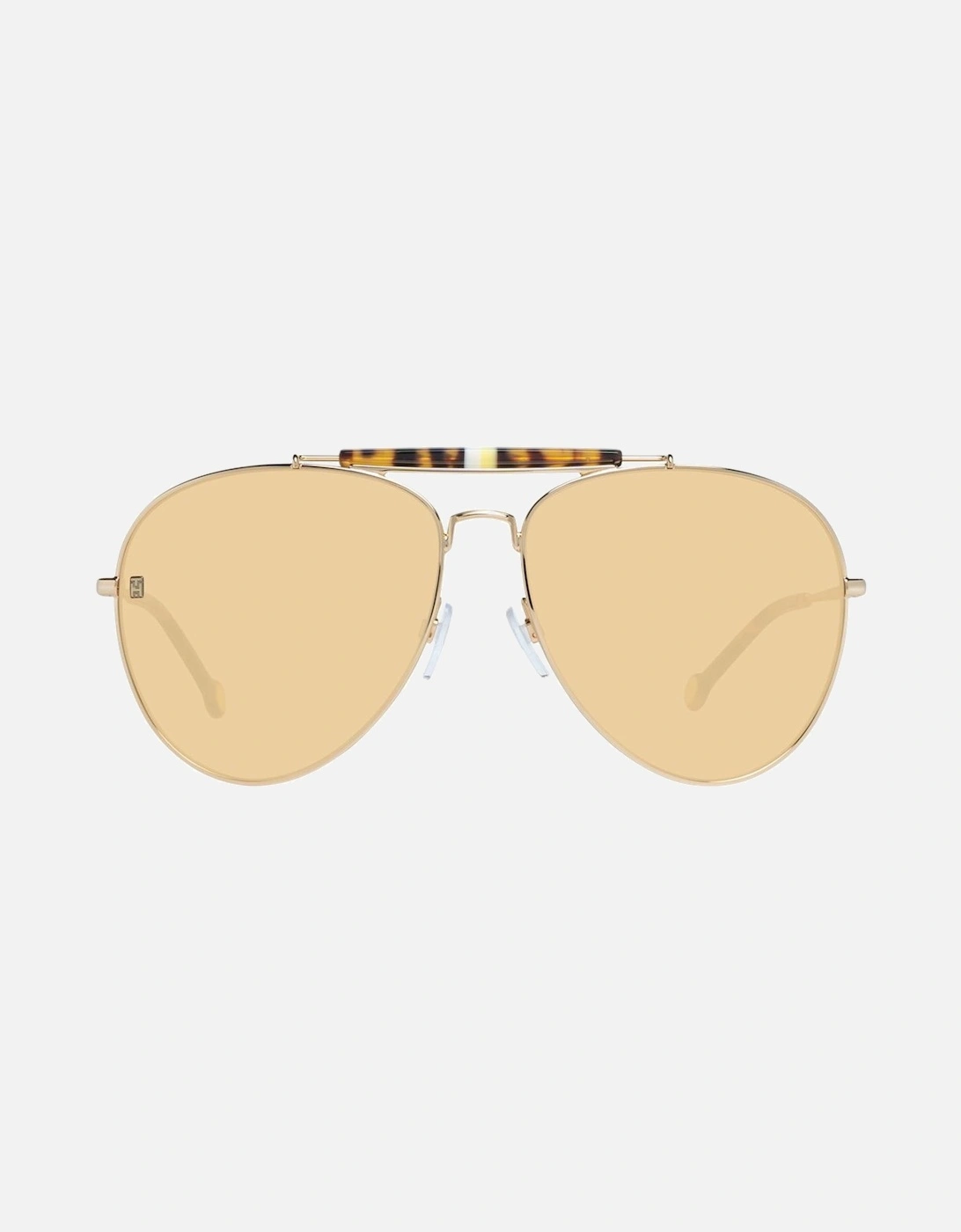 Gold Aviator Sunglasses with Brown Gradient Lenses Women