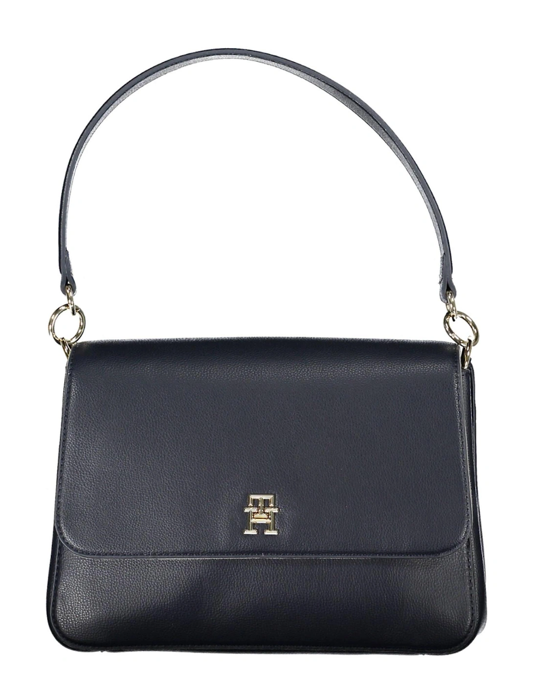 Blue Recycled Polyester Shoulder Bag with Multiple Compartments Women, 4 of 3