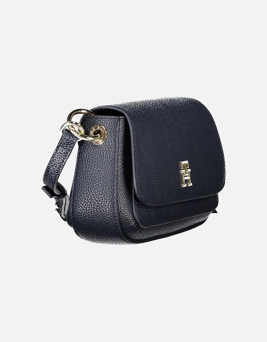 Chic Blue Shoulder Bag with Adjustable Strap and Iconic Logo Women