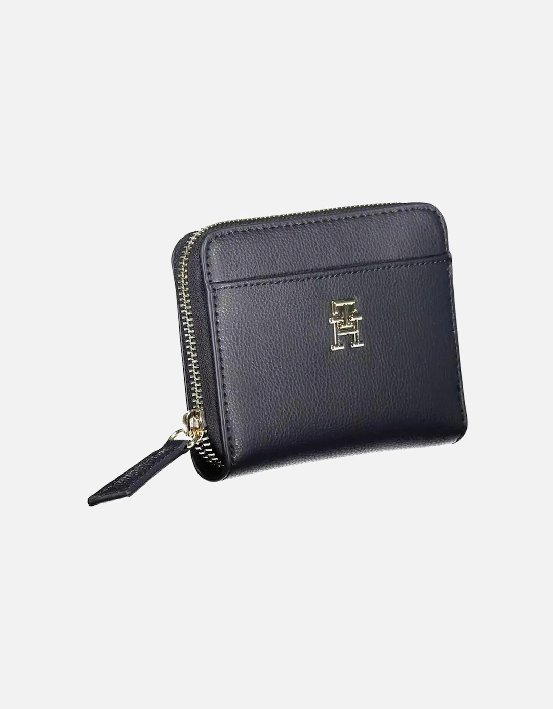 Contrasting Detail Wallet with Multiple Compartments and Zip Closure