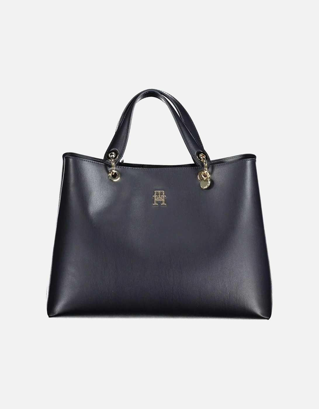 Functional Blue Handbag with Removable Handles and Iconic Logo Women, 4 of 3