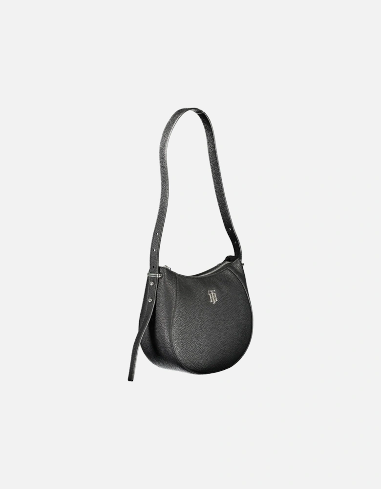Chic Black Shoulder Bag with Iconic Logo Women Handbags
