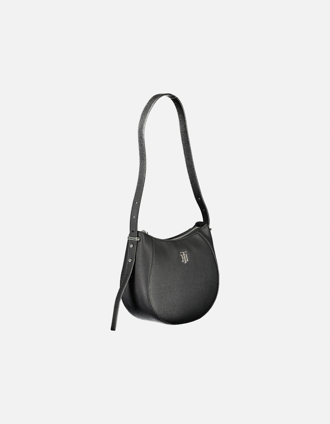 Chic Black Shoulder Bag with Iconic Logo Women Handbags