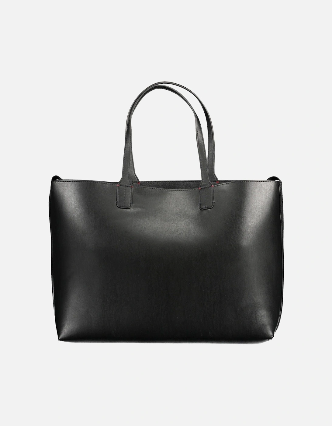 Chic Black Shoulder Bag with Removable Pochette. Women Handbags