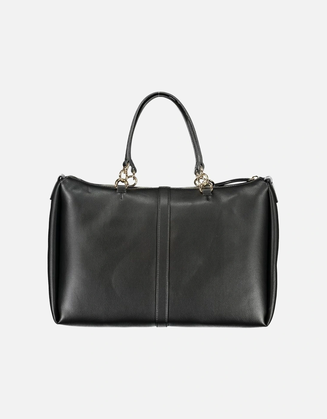 Recycled Polyester Shoulder Bag with Contrast Details Women - Black