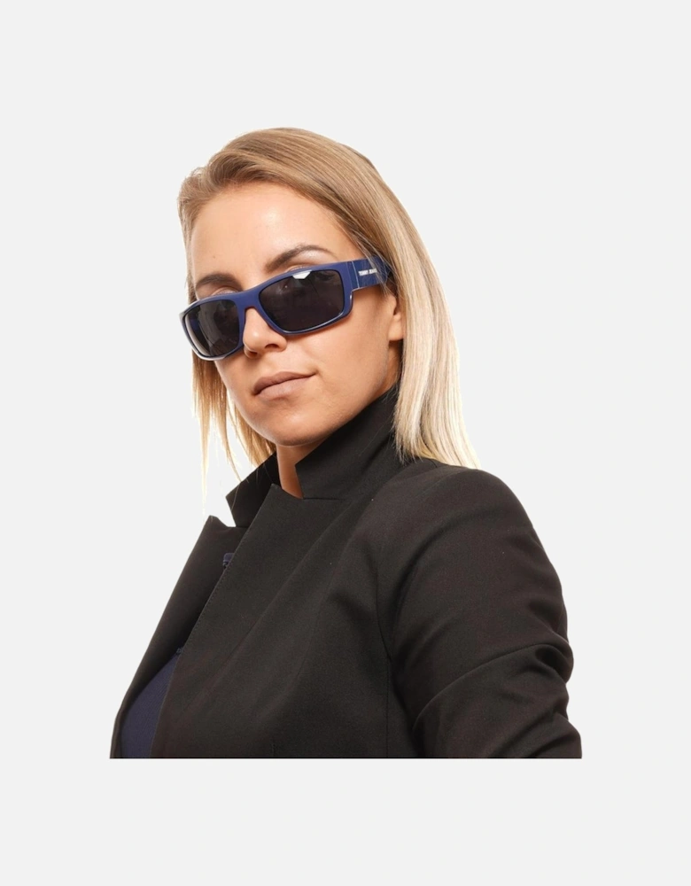 Blue Trapezium Sunglasses with 100% UVA & UVB Protection and Branded