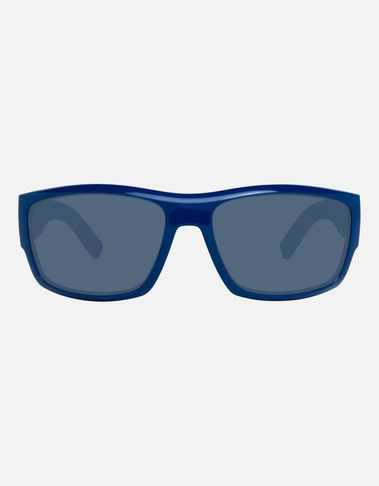 Blue Trapezium Sunglasses with 100% UVA & UVB Protection and Branded